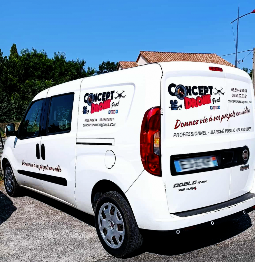 Covering publicitaire sur véhicule professionnel dans le Gard