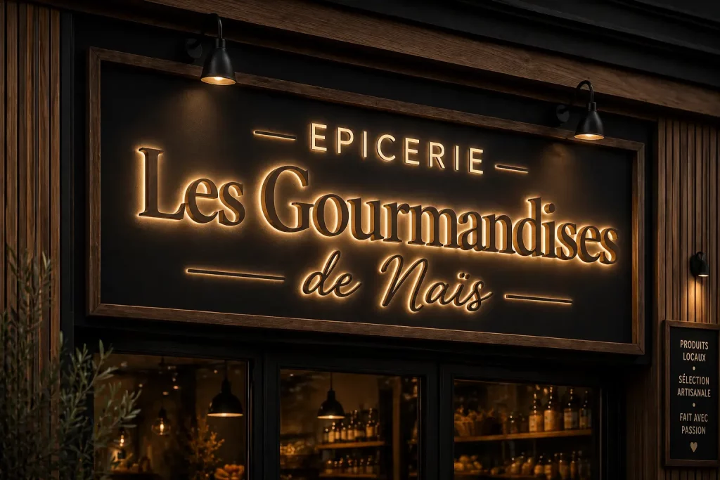 enseigne lumineuse dans le gard proche d'Alès