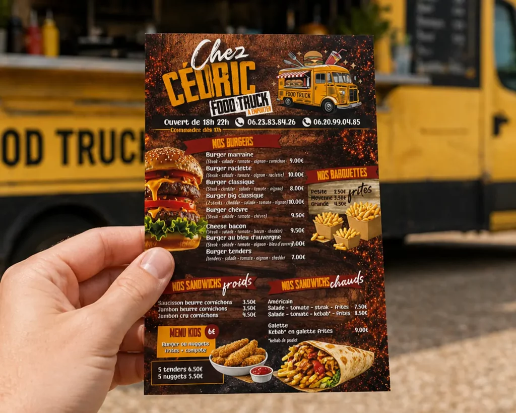 impression de flyers pour food truck dans le gard