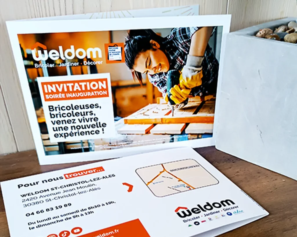 réalisation d'impression de qualité dans le gard pour des invitation inauguration