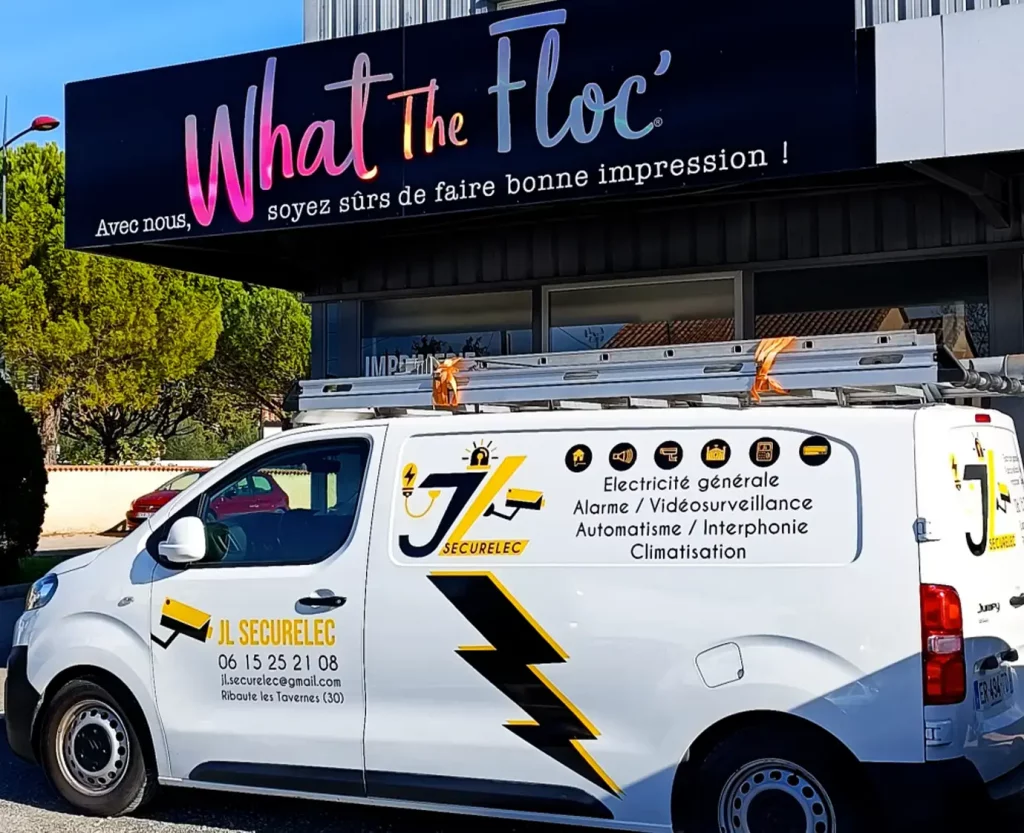 flocage publicitaire sur véhicule professionnelle sur ales dans le gard