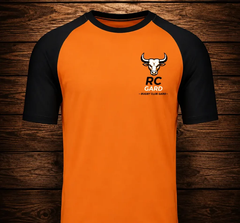 tee-shirt personnalisé pour une équipe de rugby et foot dans le gard