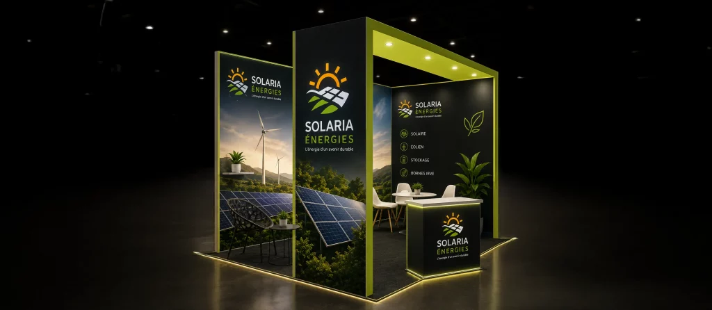standiste à Ales dans le gard réalisation d'un stand lumineux popur salon et foire proche de nimes